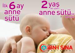 İlk 6 ay Anne sütü  2 yaş ve Üzeri Anne Sütüne Devam